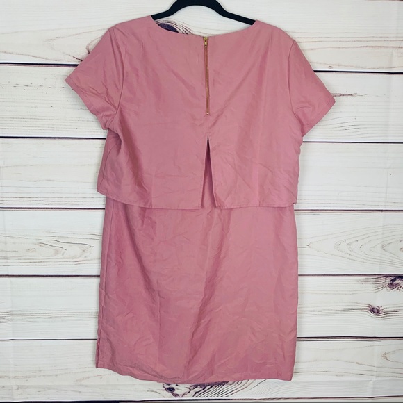 Tahari Blush Overlay Shift Dress NWOT - Picture 3 of 5